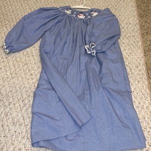 Be Mine Smocked Long Sleeve Dress Winter Snowman size 4
